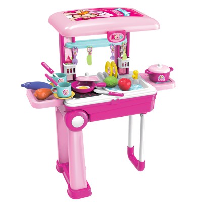 Детска кухня Buba Little Chef 008-921A, Куфар, Розова